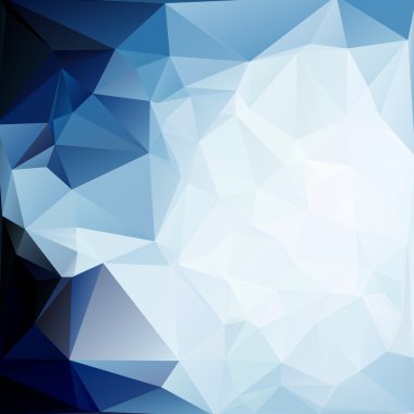 Mavi Çokgen Mozaik Arkaplan, Vektör illüstrasyonu, Yaratıcı İş Şablonları