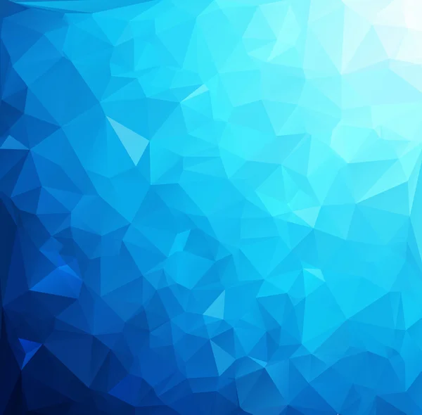 Mavi Çokgen Mozaik Arkaplan, Vektör illüstrasyonu, Yaratıcı İş Şablonları — Stok Vektör
