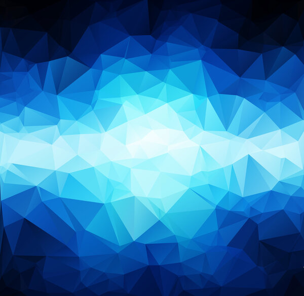 Синий белый многоугольный фон, векторная иллюстрация, креативный бизнес-дизайн.    