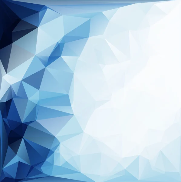 Sfondo mosaico poligonale bianco blu, Illustrazione vettoriale, Modelli di business design creativo — Vettoriale Stock
