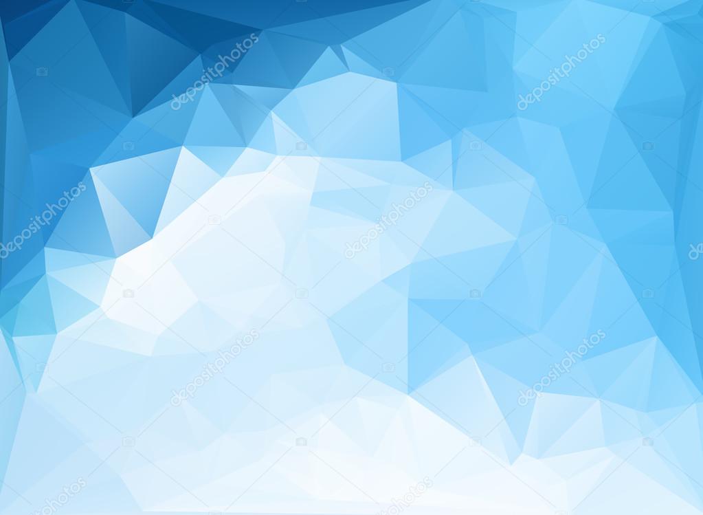 Blue White  Polygonal Mosaic Background, Vector illustration,  Creative  Business Design Templates 