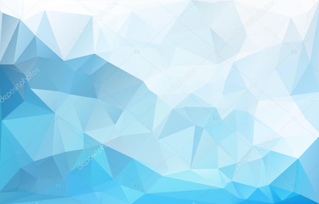 Blue White  Polygonal Mosaic Background, Vector illustration,  Creative  Business Design Templates 