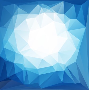 Mavi Çokgen Mozaik Arkaplan, Vektör illüstrasyonu, Yaratıcı İş Şablonları