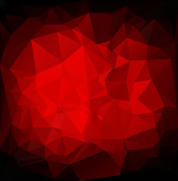Arrière-plan mosaïque polygonale noire rouge, Illustration vectorielle, Modèles de conception d'entreprise créative — Image vectorielle