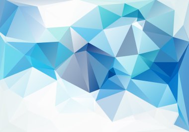 Blue White  Polygonal Mosaic Background, Vector illustration,  Creative  Business Design Templates clipart
