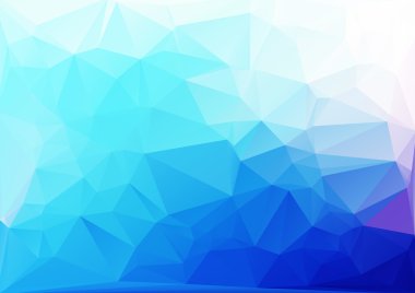 Mavi Çokgen Mozaik Arkaplan, Vektör illüstrasyonu, Yaratıcı İş Şablonları