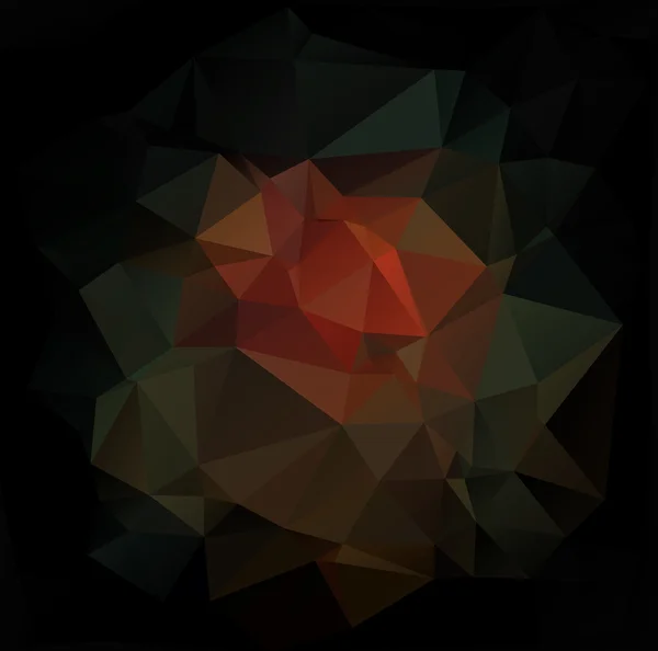 Orange schwarz polygonalen Mosaik-Hintergrund, Vektorillustration, kreative Business-Design-Vorlagen — Stockvektor