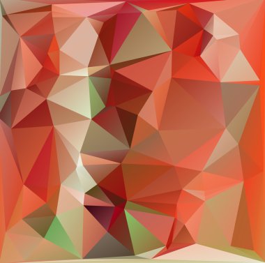 Kırmızı Beyaz Çokgen Mozaik Arkaplan, Vektör illüstrasyonu, Yaratıcı İş Şablonları