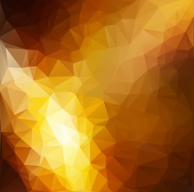 Altın beyaz poligonal mozaik arka plan, vektör çizim, yaratıcı iş tasarım şablonları