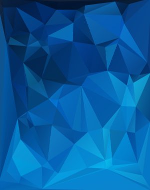 Mavi Siyah poligonal mozaik renkli, vektör çizim, yaratıcı iş tasarım şablonları