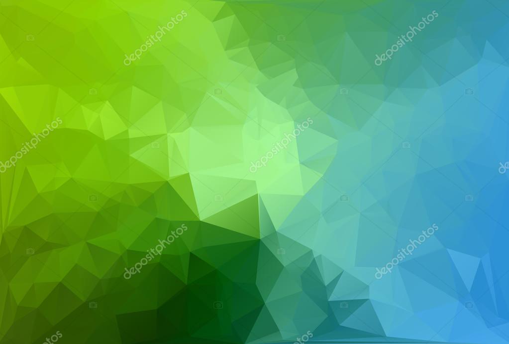 Blue Green Polygonal Mosaic Background, Vector illustration,  Creative  Business Design Templates