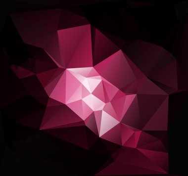 Pembe Siyah poligonal mozaik arka plan, vektör çizim, yaratıcı iş tasarım şablonları