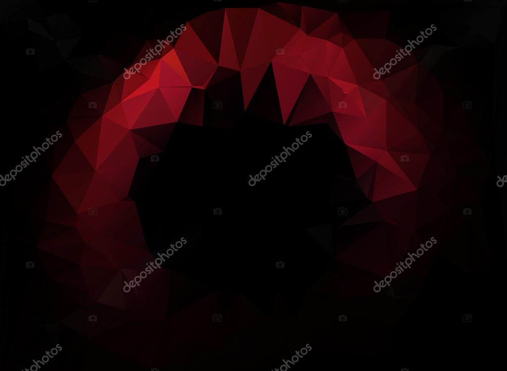 Red Black Polygonal Mosaic Background, Vector illustration,  Creative  Business Design Templates
