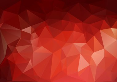  Kırmızı Beyaz Çokgen Mozaik Arkaplan, Vektör illüstrasyonu, Yaratıcı İş Şablonları