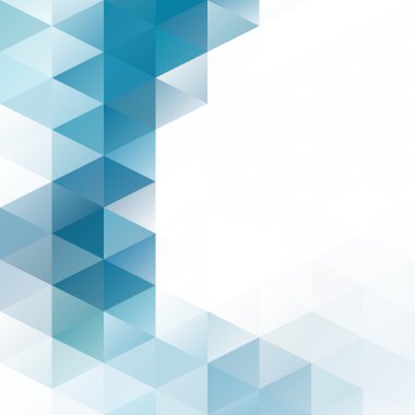 Mavi beyaz parlak mozaik renkli, yaratıcı tasarım şablonları