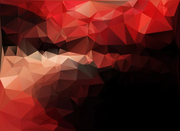 红黑多边形马赛克背景，矢量图解，创意商业设计模板 — 图库矢量图片