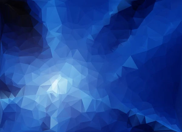 Latar Belakang Mozaik Poligonal Putih Biru, ilustrasi Vektor, Templat Desain Bisnis Kreatif - Stok Vektor