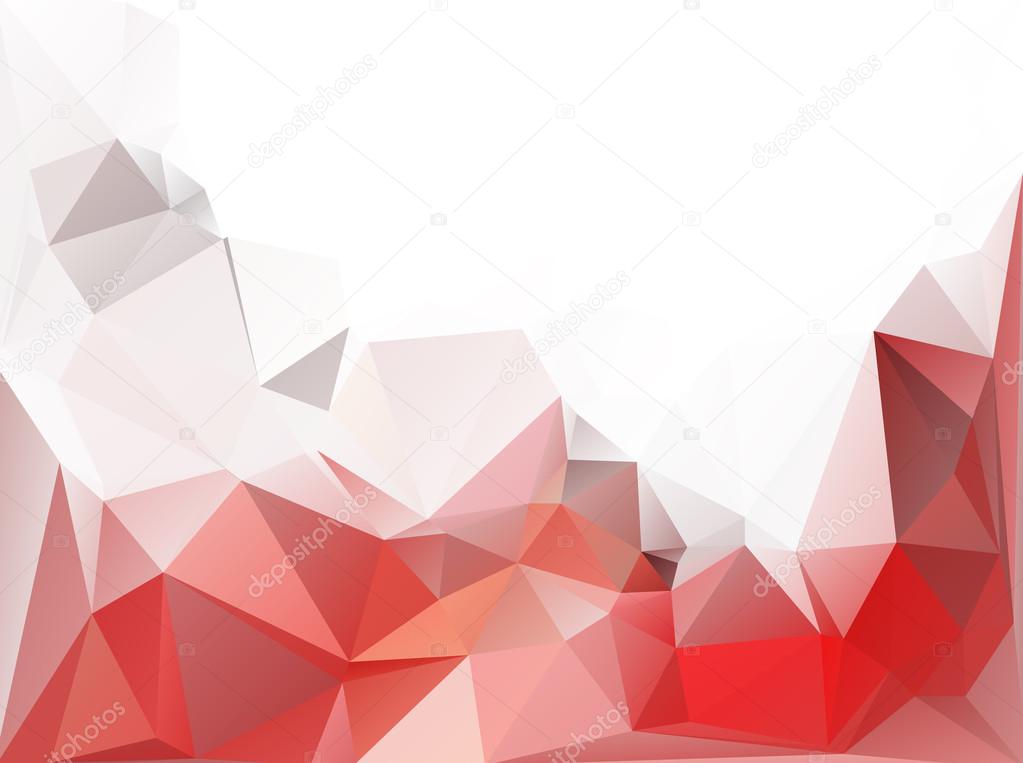 Red White Polygonal Mosaic Background, Vector illustration,  Creative  Business Design Templates