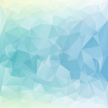 Mavi Çokgen Mozaik Arkaplan, Vektör illüstrasyonu, Yaratıcı İş Şablonları