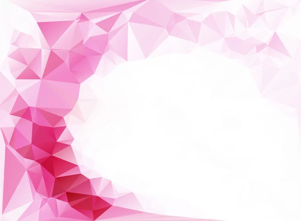 Pink White Polygonal Mosaic Fundo, Ilustração vetorial, Modelos de design de negócios criativos —  Vetores de Stock