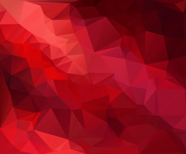 Fond de mosaïque polygonale de lumière rouge, illustration vectorielle, modèles de conception d'entreprise créative — Image vectorielle