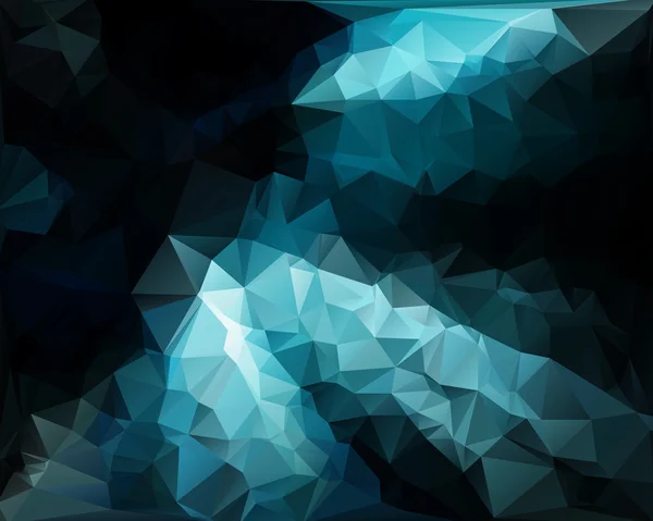Blauer polygonaler Mosaikhintergrund, kreative Design-Vorlagen — Stockvektor