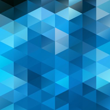 Mavi beyaz parlak mozaik renkli, yaratıcı tasarım şablonları