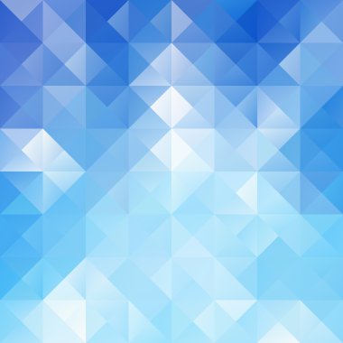 Mavi parlak mozaik renkli, yaratıcı tasarım şablonları