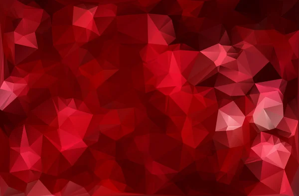 Fond de mosaïque polygonale rouge, Modèles de conception créative — Image vectorielle