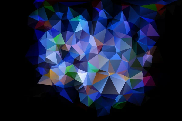 Arrière-plan mosaïque polygonale noire, Modèles de conception créative — Image vectorielle