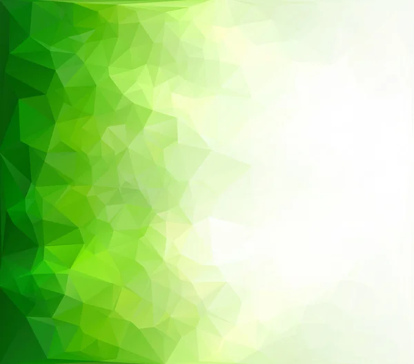 Fundo do mosaico poligonal verde, modelos de design criativo — Vetor de Stock