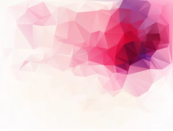 Růžové polygonální mozaiky pozadí, Creative Design šablony — Stockový vektor