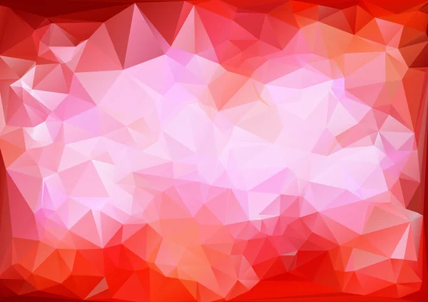 Czerwone polikonalne tło mozaiki, kreatywne szablony wzornictwa — Wektor stockowy