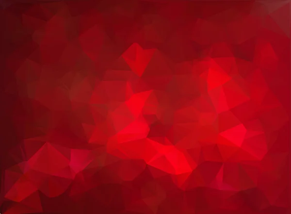 Fondo de mosaico poligonal rojo, plantillas de diseño creativo — Vector de stock