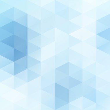 Mavi beyaz parlak mozaik renkli, yaratıcı tasarım şablonları