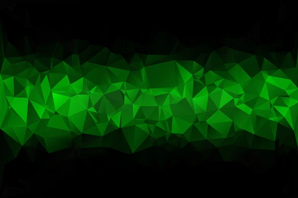 Fondo de mosaico poligonal verde, plantillas de diseño creativo — Vector de stock