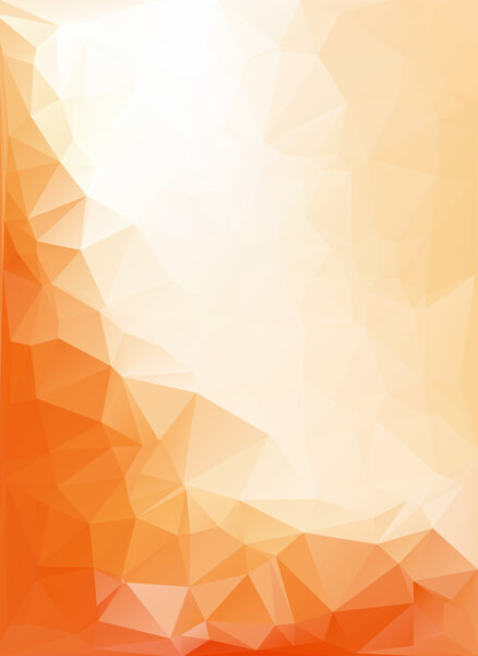 Orange Polygonal Mosaic Background, Creative Design Templates