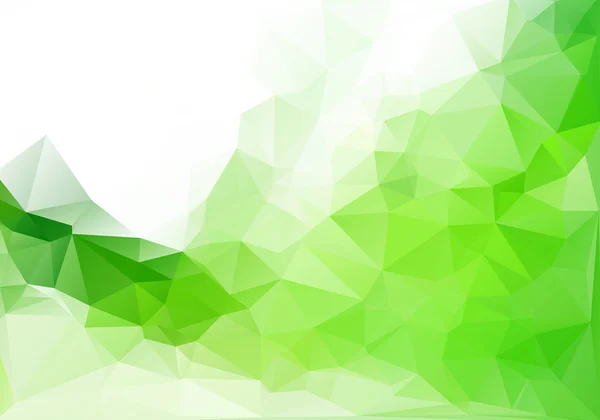 Fondo de mosaico poligonal verde, plantillas de diseño creativo — Vector de stock