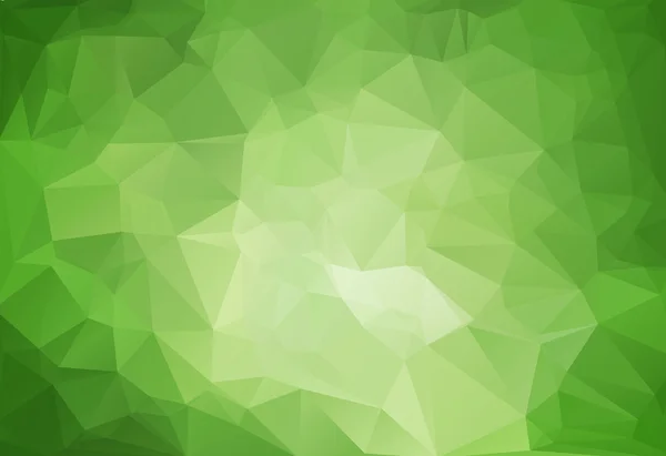 Fondo de mosaico poligonal verde, plantillas de diseño creativo — Vector de stock