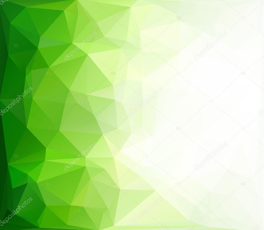 Green Polygonal Mosaic Background, Creative Design Templates