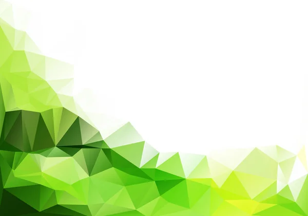 Green Polygonal Mosaic Background, Creative Design Templates — Stock Vector
