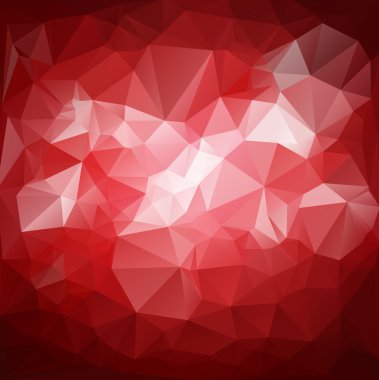 Kırmızı Çokgen Mozaik Arkaplan, Yaratıcı Tasarım Şablonları