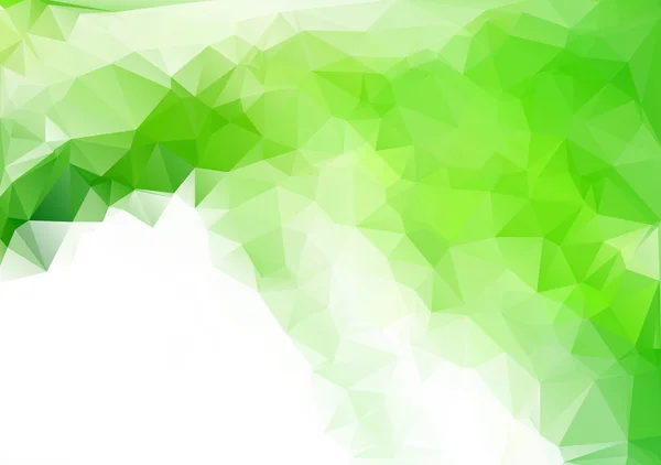 グリーン多角形モザイク背景,クリエイティブデザインテンプレート — ストックベクタ