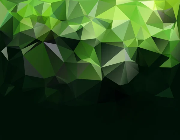 Fondo de mosaico poligonal verde, plantillas de diseño creativo — Vector de stock