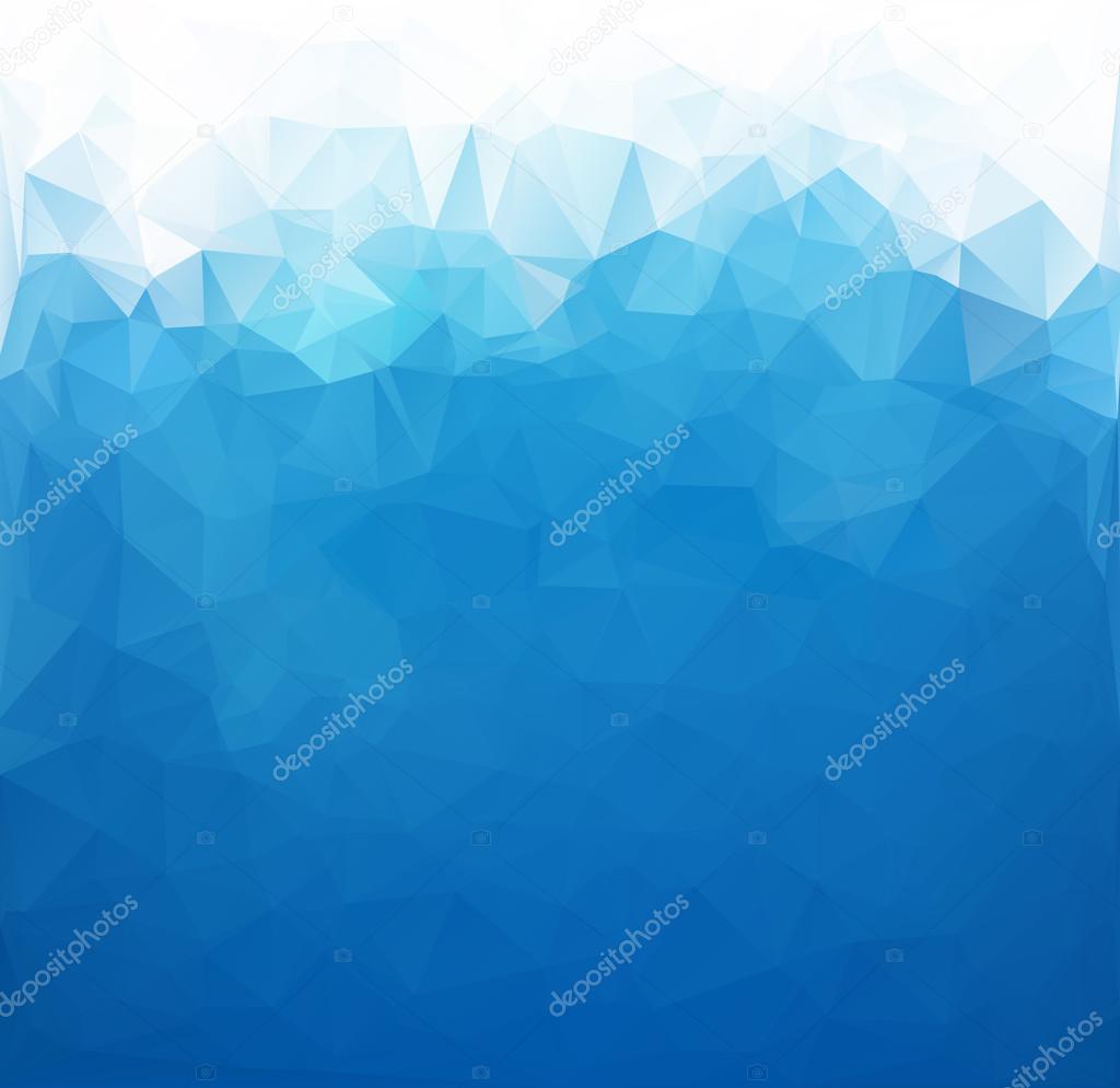 Blue Polygonal Mosaic Background, Creative Design Templates