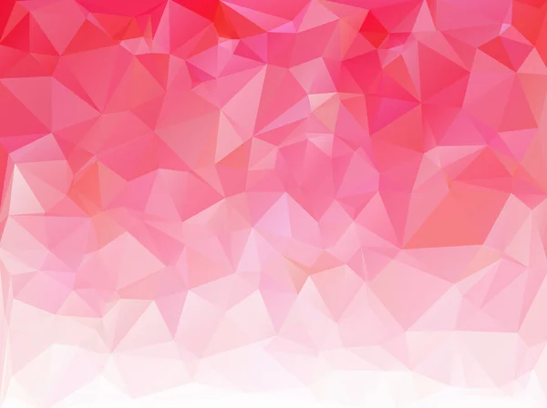 핑크 폴리곤 모자이크 배경, 크리에이티브 디자인 템플릿 — 스톡 벡터