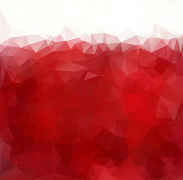 Fond de mosaïque polygonale rouge, Modèles de conception créative — Image vectorielle
