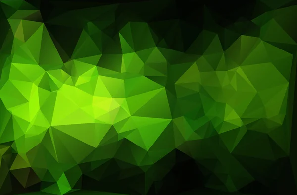 Fondo de mosaico poligonal verde, plantillas de diseño creativo — Vector de stock