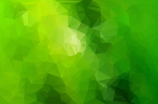 Fondo de mosaico poligonal verde, plantillas de diseño creativo — Vector de stock