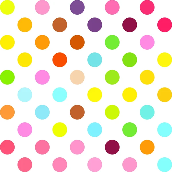 Kleurrijke Polka Dots achtergrond, creatief ontwerpsjablonen — Stockvector